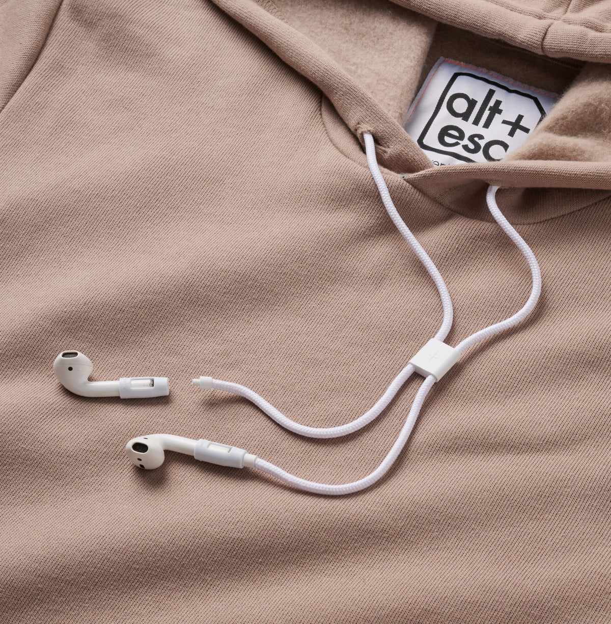 [wear] AirPods® hoodie - sand